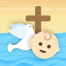 Symbol von Einladungskarten zur Taufe